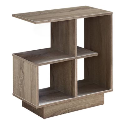 Monarch Specialties 24 in. Accent Side Table with Storage Cubes
