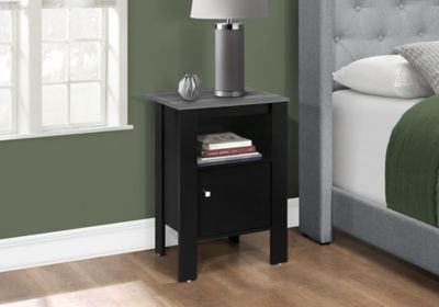 Image showing  Night Stand with Storage, Black/Gray