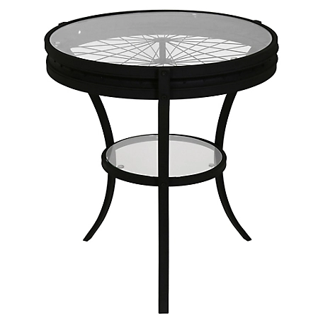 Monarch Specialties 22 in. Glass Top Accent Table