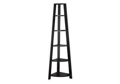 Monarch Specialties 5-Shelf Corner Etagere Bookcase, 72 in.