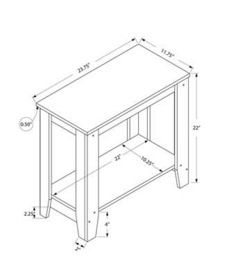 Image showing  Rectangular Side Table with 1 Shelf