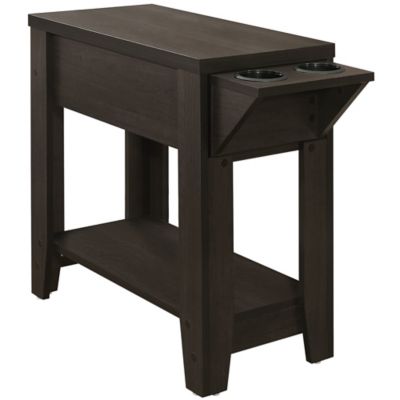 Monarch Specialties Accent Side Table with Cup Holders, 23 in.