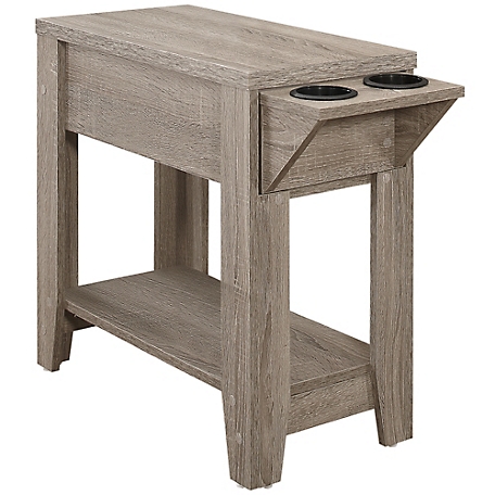 Monarch Specialties 23 in. Accent Side Table with Cup Holders