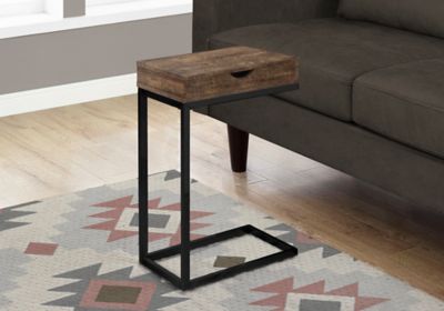 Image showing  C-Shaped Accent Side Table with Drawer