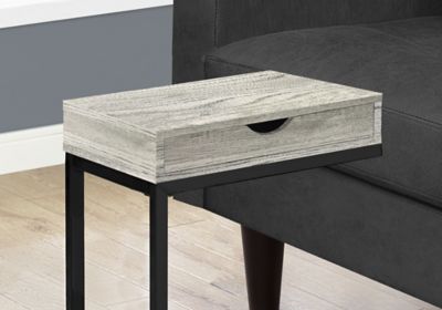 Image showing  C-Shaped Accent Side Table with Drawer