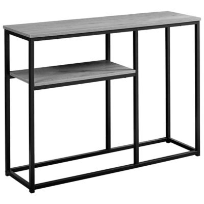 Monarch Specialties Metal Hallway Console Table with Half Shelf, 42 in.