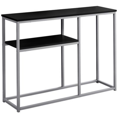 Monarch Specialties Metal Hallway Console Table with Half Shelf, 42 in.