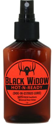 Black Widow Deer Lures Hot-N-Ready Red Label Southern Deer Lure, 3 oz. Spray Bottle