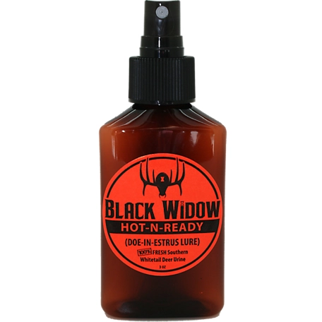 Black Widow Deer Lures Hot-N-Ready Red Label Southern Deer Lure, 3 oz. Spray Bottle