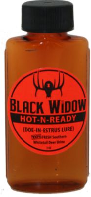 Black Widow Deer Lures Hot-N-Ready Red Label Southern Deer Lure Bottle, 1.25 oz.