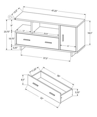 Image showing  Modern TV Stand with Storage for TVs Up to 48 in.