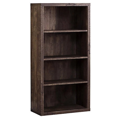 Monarch Specialties 3-Shelf Bookcase, 48 in., Adjustable