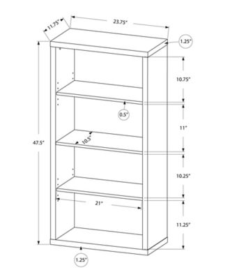 Image showing  3-Shelf Adjustable Bookcase
