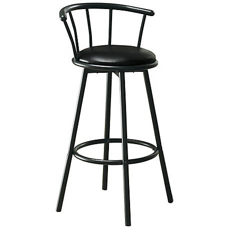 Swivel Bar Stools With Curved Backrests, 36 Inch Swivel Bar Stools