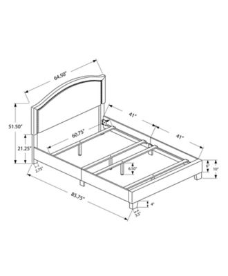 Image showing  Bed Frame with Upholstered Headboard, Queen, I 5936Q