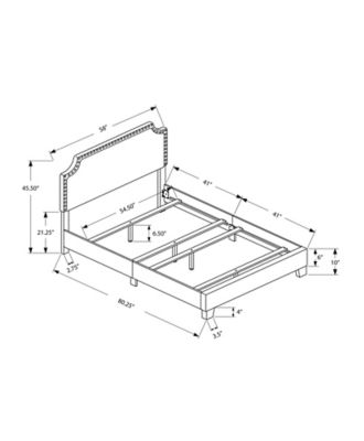 Image showing  Bed Frame with Upholstered Headboard, Full