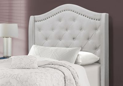 Image showing  Linen Bed Frame with Tufted Wing Back Headboard, Queen