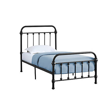 Vintage Twin Size Metal Bed Frame, Metal Twin Bed Frame With Headboard