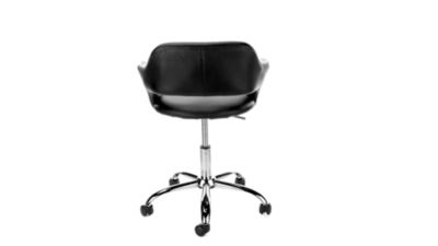 Image showing  Mid-Back Leather/Metal Hydraulic Lift Office Chair