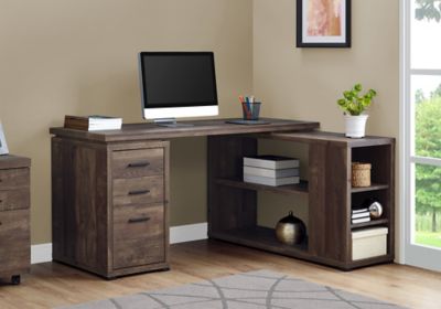 Image showing  Wood Look L-shaped Corner Computer Desk