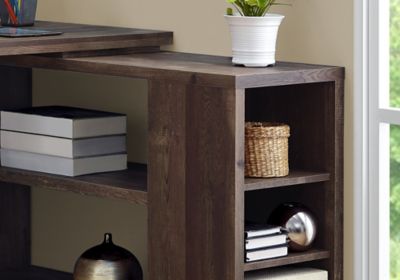Image showing  Wood Look L-shaped Corner Computer Desk