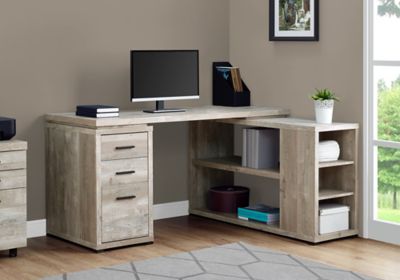 Image showing  Wood Look L-shaped Corner Computer Desk