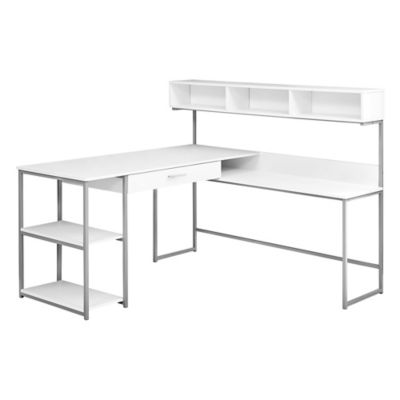 Monarch Specialties Computer Desk, 60 in. L, Metal Corner