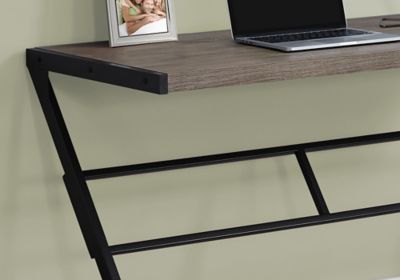 Image showing  Computer Desk, 48 in., Dark Taupe/Black Metal
