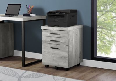 Image showing  3-Drawer Wood Look Vertical Mobile Filing Cabinet