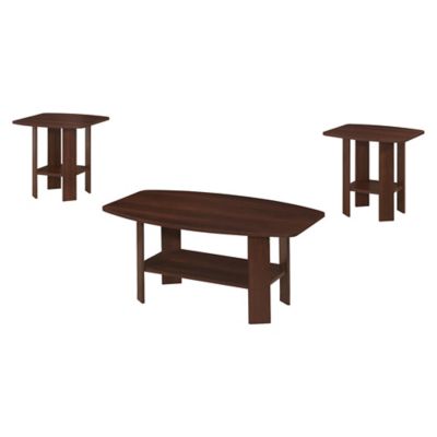 Monarch Specialties 3 pc. Modern Coffee Table and Side Table Set