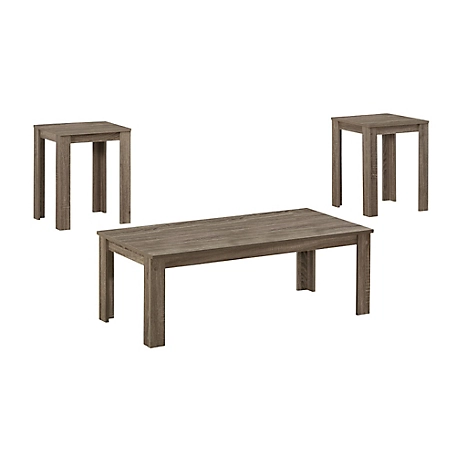 Monarch Specialties Accent Table Set, Dark Taupe, 3 pc.