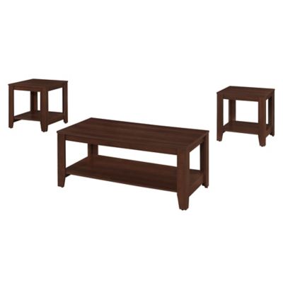 Monarch Specialties Rectangular Coffee Table Set, 42 in. x 21 in. x 17 in., 3 pc.