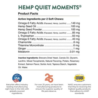 Image showing  Hemp Quiet Moments Soft Chews for Cats