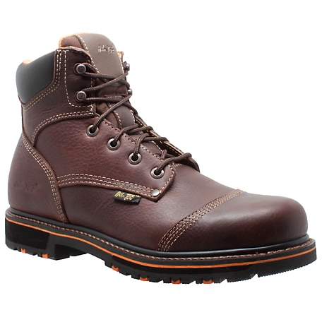AdTec Men's Comfort Work Boots, Brown, 6 in.