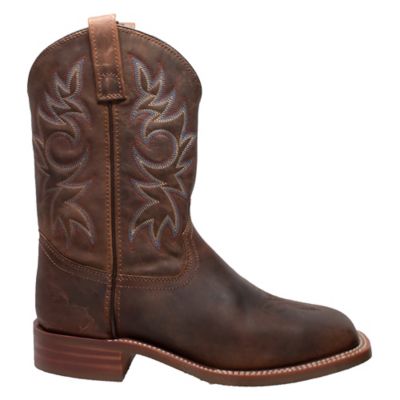 Image showing  Men's Crazy Horse Leather Square Toe Western Boots, 11 in.