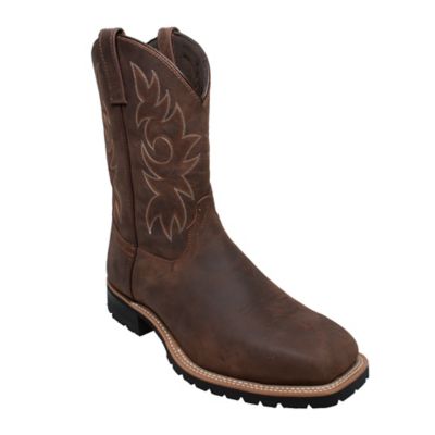 AdTec Men's Square Steel Toe Western Boots, 12 in., Brown