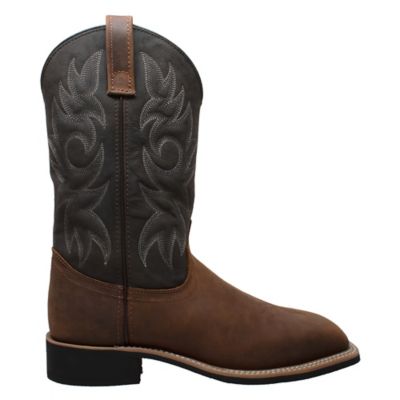 Image showing 3 th AdTec Men's Square Toe Western Boots, 12 in., Black/Brown