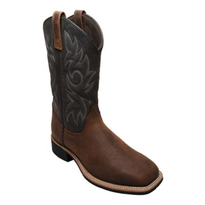 AdTec Men's 12 in. Square Toe Western Boots, Black/Brown at Tractor ...