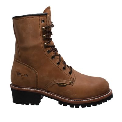 Image showing  Men's Round Toe Waterproof Logger Boots, 9 in.