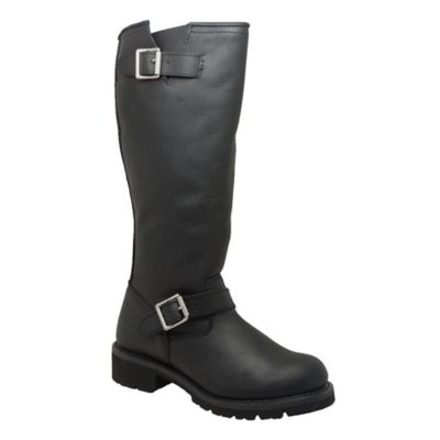 Ride Tecs Men's Soft Toe Engineer Zipper Biker Boots, 16 in.