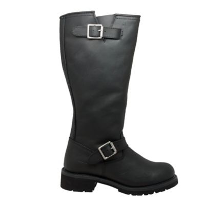 Image showing 3 th Ride Tecs Men's Soft Toe Engineer Zipper Biker Boots, 16 in.