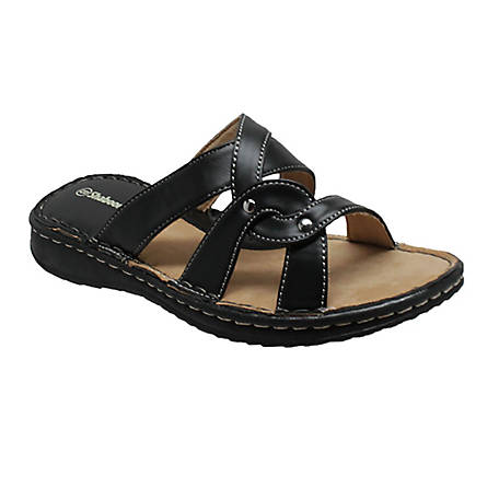Shaboom Women's Strappy Comfort Sandal, Black, 8741-BK at Tractor Shaboom Women's Strappy Comfort Sandal, Black, 8741-BK at Tractor