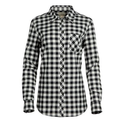 black plaid shirt womens