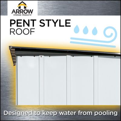 Image showing 6 th Arrow Spacemaker Patio Steel Storage Shed, Flute Gray/Anthracite, 4 ft. x 3 ft.