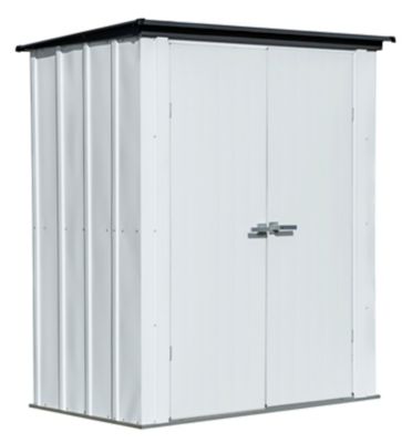 Arrow Spacemaker Patio Steel Storage Shed, Flute Gray/Anthracite, 5 ft. x 3 ft.