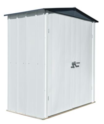 Arrow Spacemaker Patio Steel Storage Shed, Flute Gray/Anthracite, 6 ft. x 3 ft.