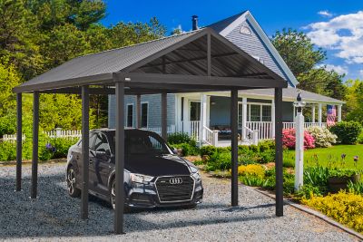 Image showing  12 ft. x 20 ft. Samara Carport, Dark Gray