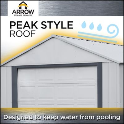 Image showing 7 th Arrow 12 ft. x 24 ft. Murryhill Steel Storage Building, Flute Gray