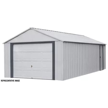 Arrow Murryhill 14 ft x 21 ft Steel Storage Building in Flute Gray Shelters