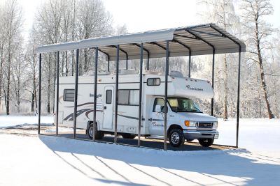 Image showing  14 ft. x 29 ft. x 14 ft. RV Carport, Eggshell
